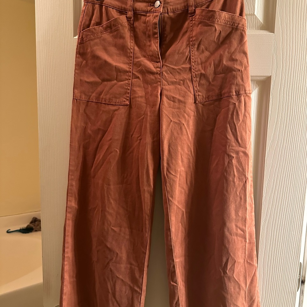 NWOT Joie Hi Rise Straight Leg Ankle Pants Women’s 2 High Waist Orange